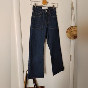 NWOT L.F. Markey Carpenter Wide-Leg Ankle Jean- Indigo Denim, 25